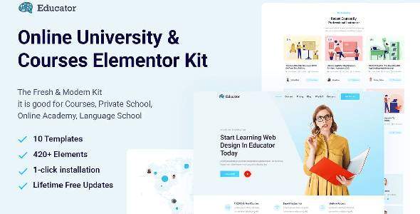 Educator – Online University & Courses Elementor Template Kit